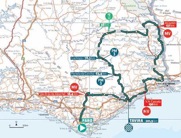 Algarve stage 3 map